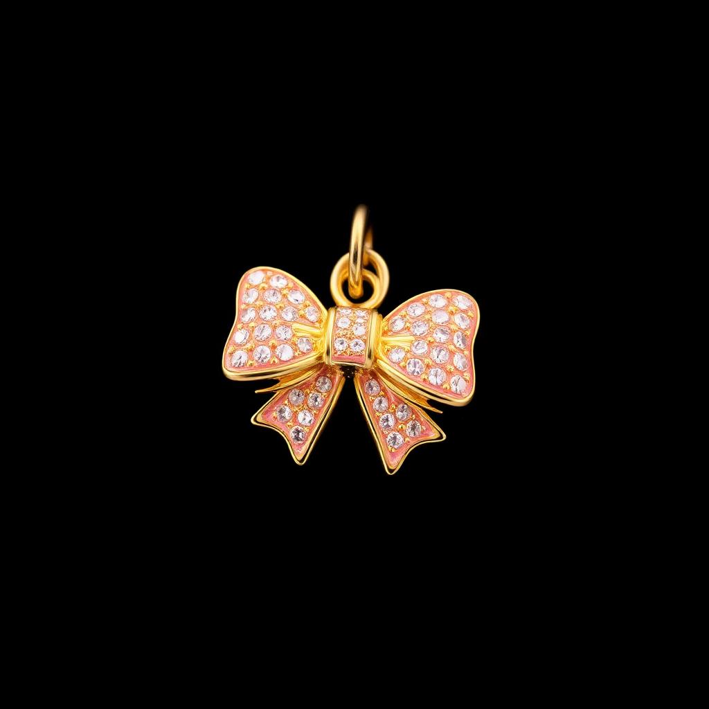 Pink Rhinestone Bow
